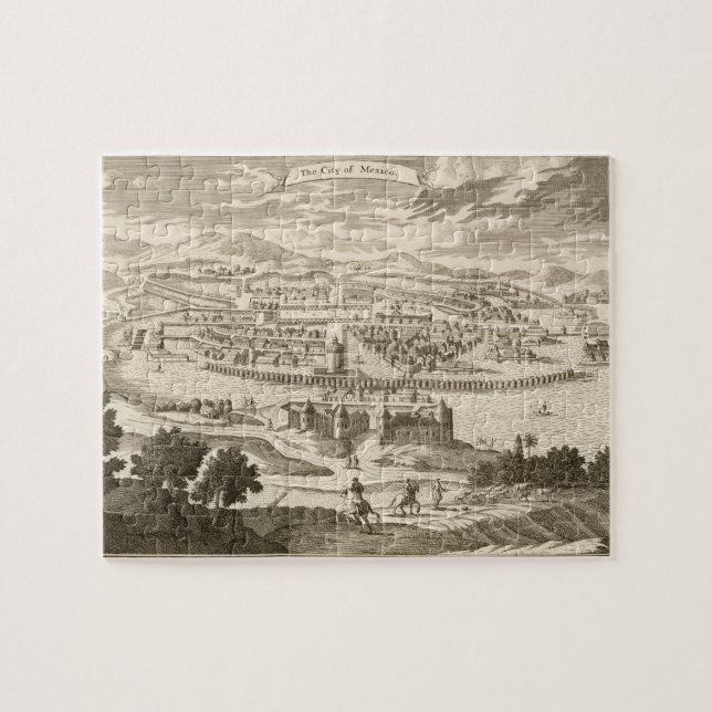 Puzzle La ville du Mexique, 1723 (gravure) (Horizontal)