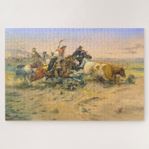 Puzzle L'abandonneur de troupeau C M Russell 1897