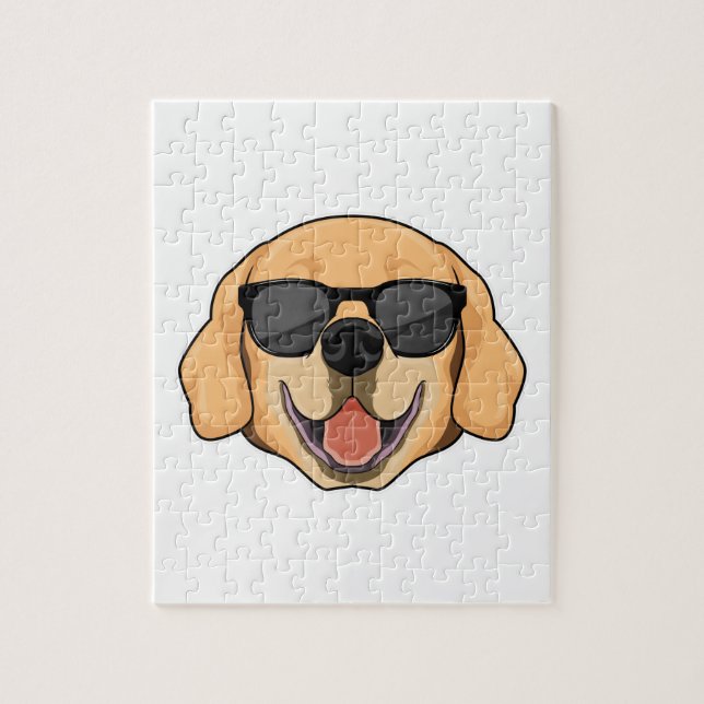 Puzzle Labrador avec lunettes de soleil (Vertical)