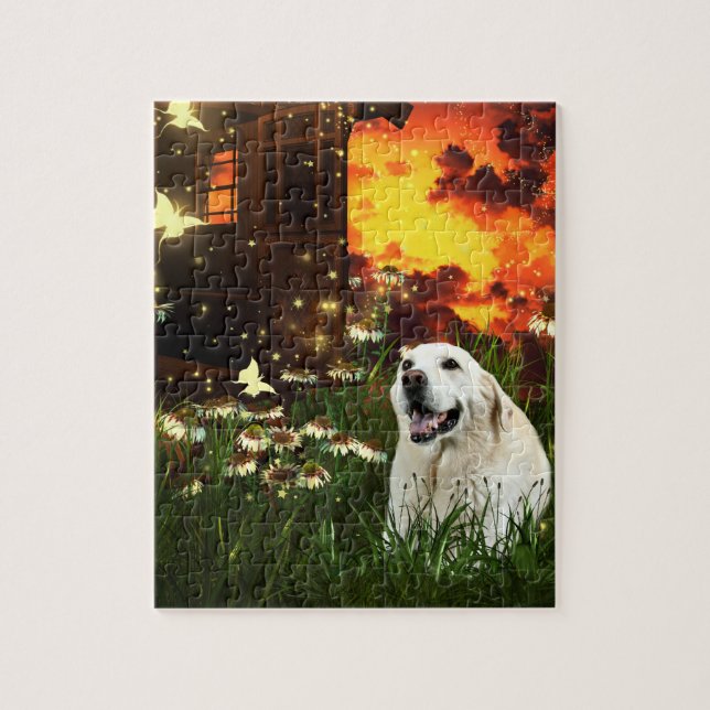 Puzzle Labrador jaune (Vertical)