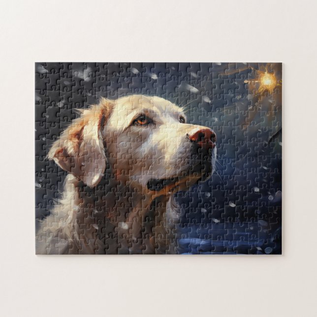 Puzzle Labrador la nuit (Horizontal)