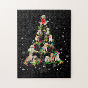 Puzzle Labrador Retriers Noël Arbre X mas