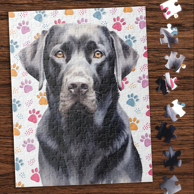 Puzzle Labrador Retriever Chien Empreintes de pattes colo (Créateur téléchargé)