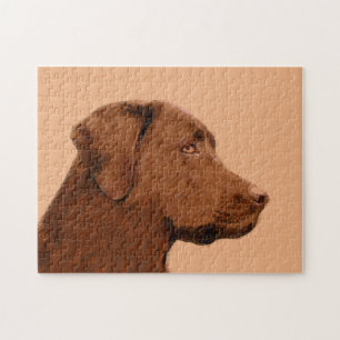 Puzzle Labrador Retriever (Chocolat) Peinture - Chien Art