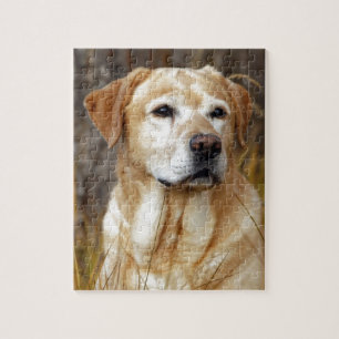 Puzzle labrador retriever jaune