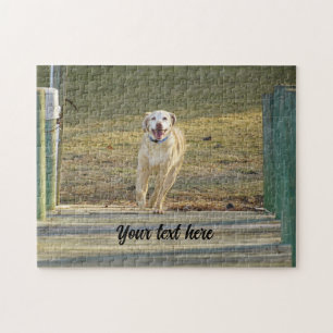 Puzzle Labrador Retriever Jaune en Course