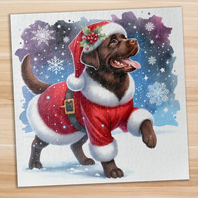 Puzzle Labrador Retriever Père Noël Chien Christmas Puppy (Créateur téléchargé)