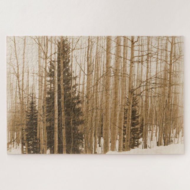 Puzzle Labyrinthe forestier Sepia - 20x30 - 1014 pièces (Horizontal)