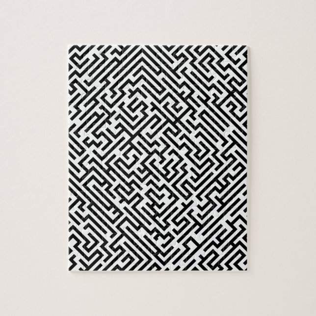 Puzzle Labyrinthe - motif noir et blanc (Vertical)