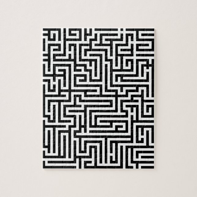Puzzle Labyrinthe noir et blanc de labyrinthe (Vertical)