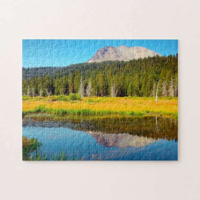 Puzzle Lac Casquette Dans Le Parc National Volcanique De  (Horizontal)