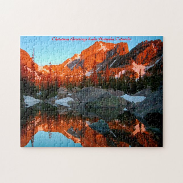 Puzzle Lac Haiyaha Colorado.Salutations de Noël (Horizontal)