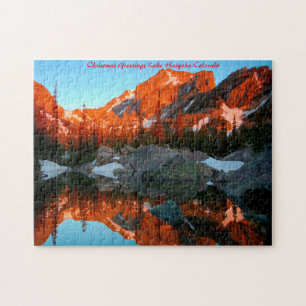Puzzle Lac Haiyaha Colorado. Vœux de Noël
