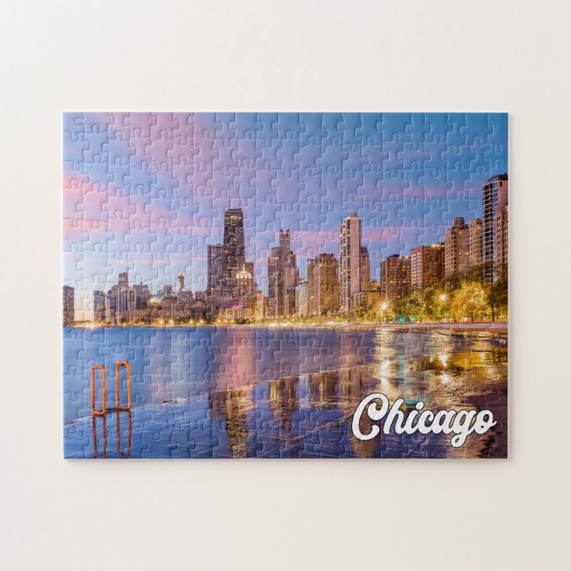 Puzzle Lac Michigan, Chicago, Illinois, États-Unis (Horizontal)