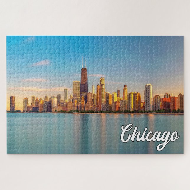 Puzzle Lac Michigan, Chicago, Illinois, États-Unis (Horizontal)