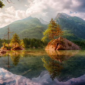 Puzzle Lac paisible avec Montagne en arrière - plan
