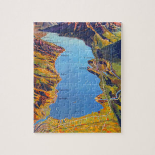 Puzzle Lac vintage de Thun Suisse Voyage