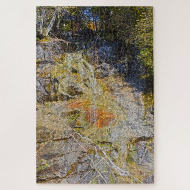 Puzzle Lac Willoughby Roadside Cascade, Vermont (Vertical)