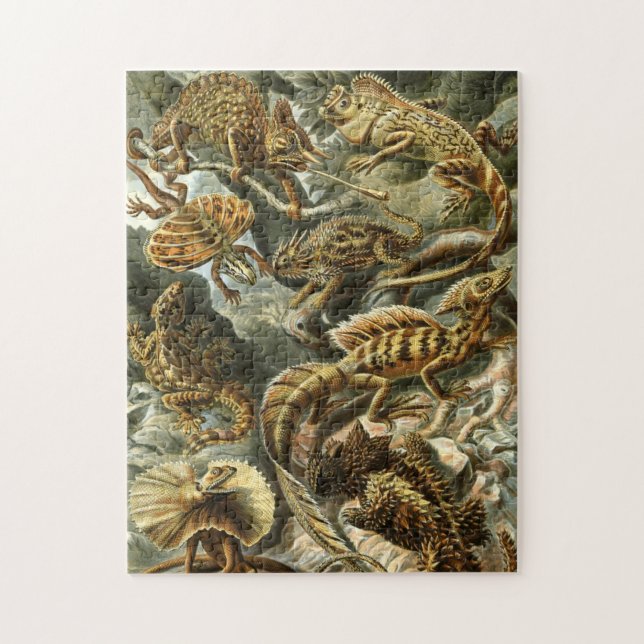 Puzzle Lacertilia, lézards par Ernst Haeckel Jigsaw Puzzl (Vertical)