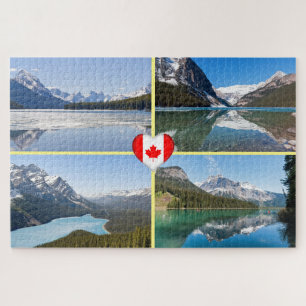 Puzzle Lacs et paysages célèbres dans l'Ouest canadien