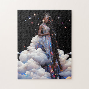 Puzzle Lady In Clouds Art Africain Américain