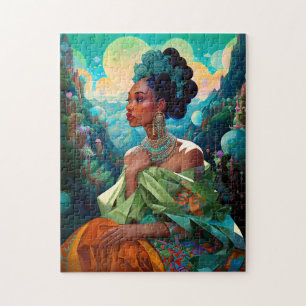 Puzzle Lady In Surreal World Art Africain Américain