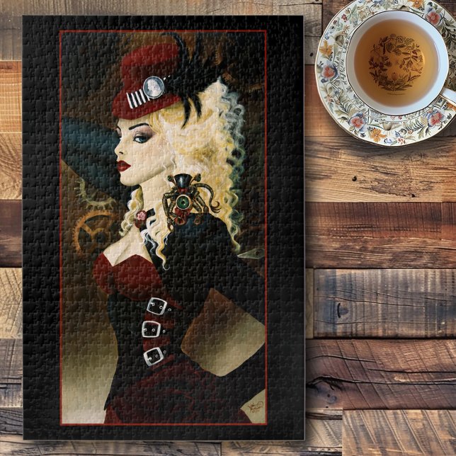 Puzzle Lady Steampunk Rouge victorien (Créateur téléchargé)