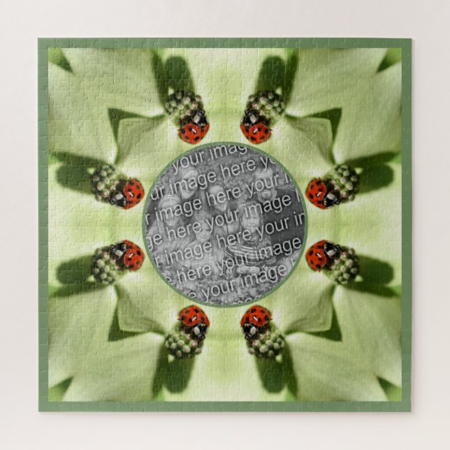 Puzzle Ladybug Sur Dogwood Nature Ajouter Votre Photo (Vertical)