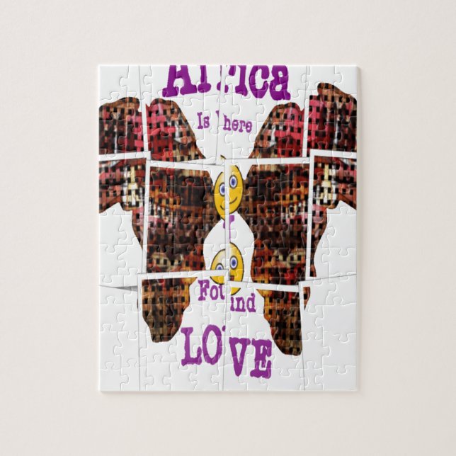 Puzzle L'Afrique c'est là que j'ai trouvé l'amour (Vertical)