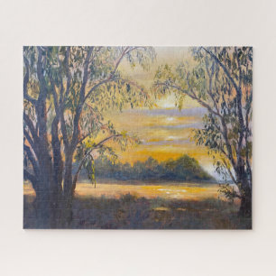 Puzzle Lagon de Batiquitos au coucher du soleil