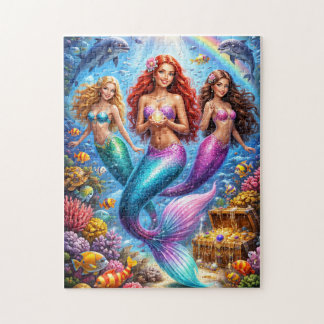 Puzzle Lagon de la Sirène Magique Rêve Sous-Marin Lumineu
