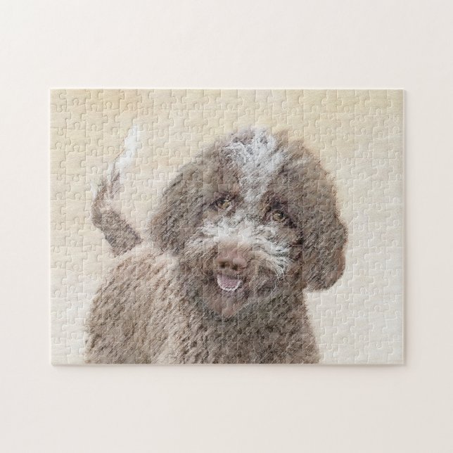 Puzzle Lagotto Romagnolo Peinture - Cute Original Chien A (Horizontal)