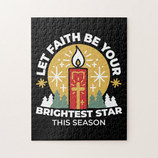Puzzle Laissez Faith être votre plus brillant Star Candle (Vertical)