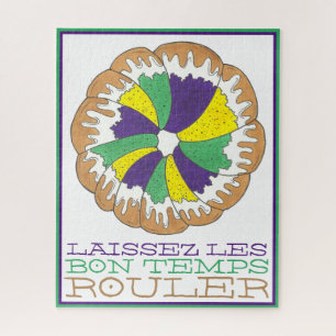 Puzzle Laissez Les Bon Temps Rouler Mardi Gras King Cake