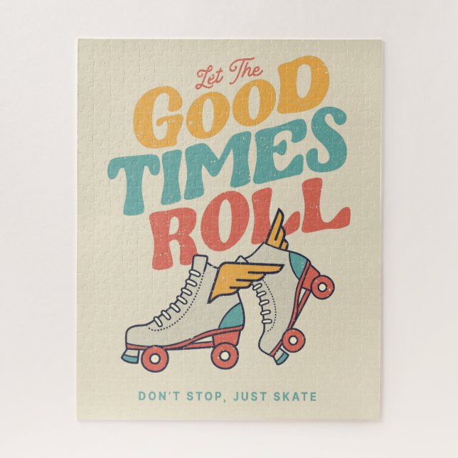 Puzzle LAISSEZ LES BONS TEMPS ROULER 80s RETRO ROLLER SKA (Vertical)