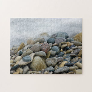 Puzzle Lake Michigan Beach Stones on the Shore