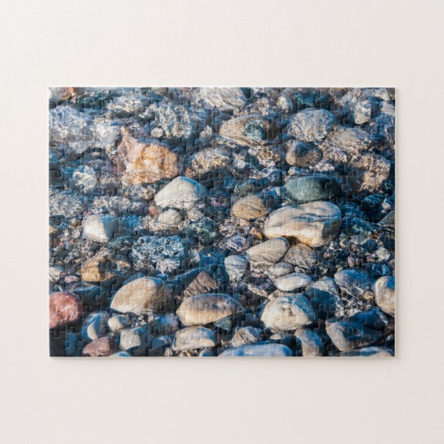 Puzzle Lake Michigan Beach Stones Underwater Jigsaw Puzzl (Horizontal)