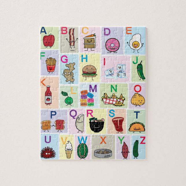 Puzzle L'alphabet d'ABC apprenant les nourritures (Vertical)