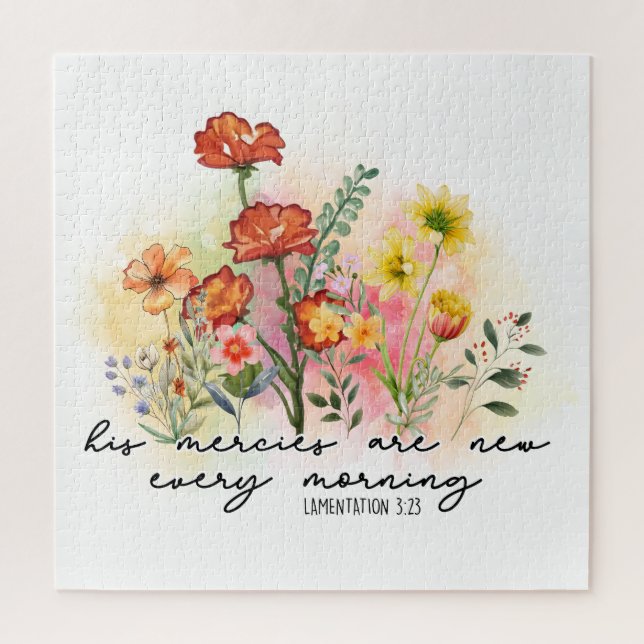 Puzzle Lamentations 3:23 His Mercies New Every Morning (Vertical)