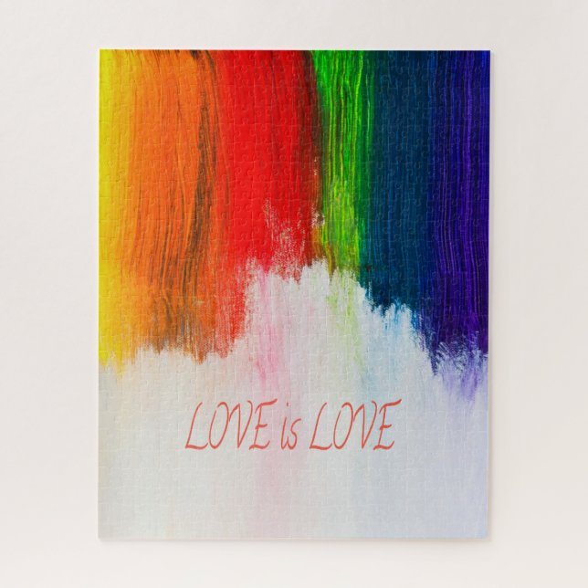 Puzzle L'amour, c'est l'amour, la fierté arc-en-ciel LBGQ (Vertical)