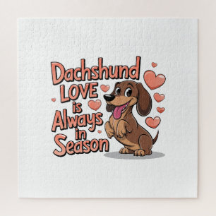 Puzzle L'Amour Dachshund Est Toujours En Saison