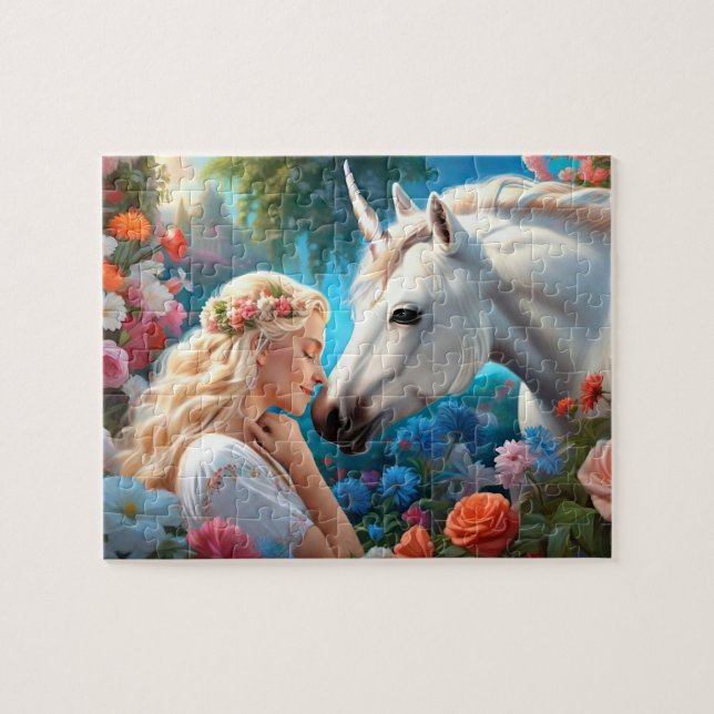 Puzzle L'amour d'une princesse pour sa licorne (Horizontal)