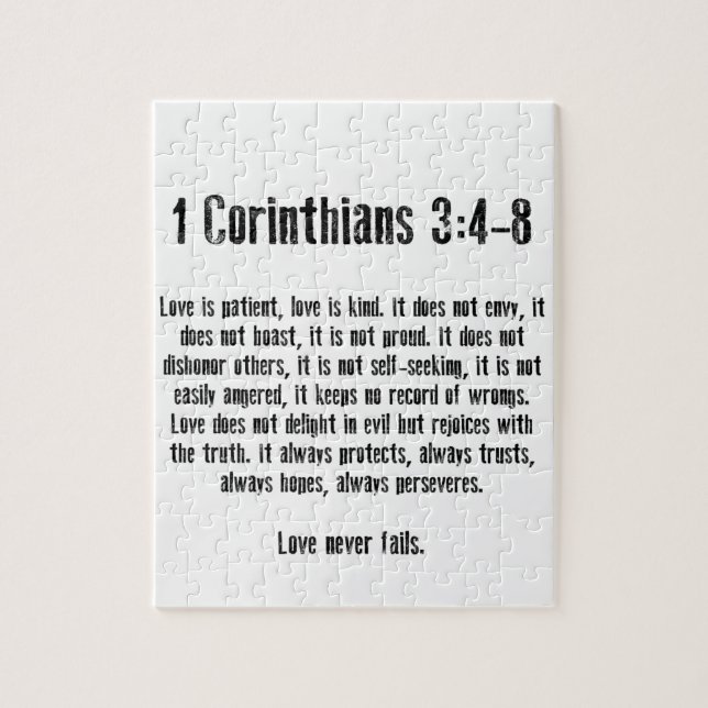 Puzzle L'amour est patient (Vertical)