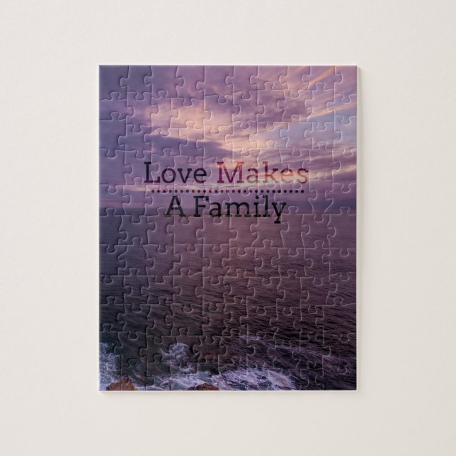 Puzzle L'amour fait une adoption de famille - accueil (Vertical)