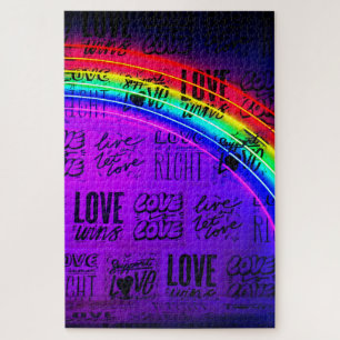 Puzzle L'amour gagne le Gay pride LBGQT Rainbow