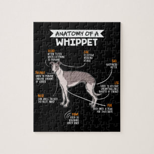 Puzzle l'anatomie d'un chien blanc un cadeau d'amoureux d