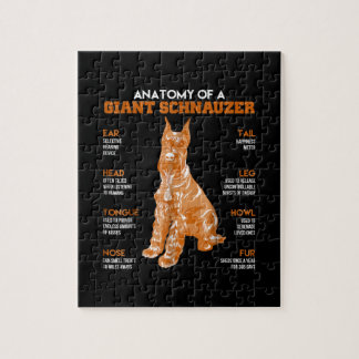 Puzzle L'Anatomie D'Un Giant Schnauzer Dogs Amusant Cadea