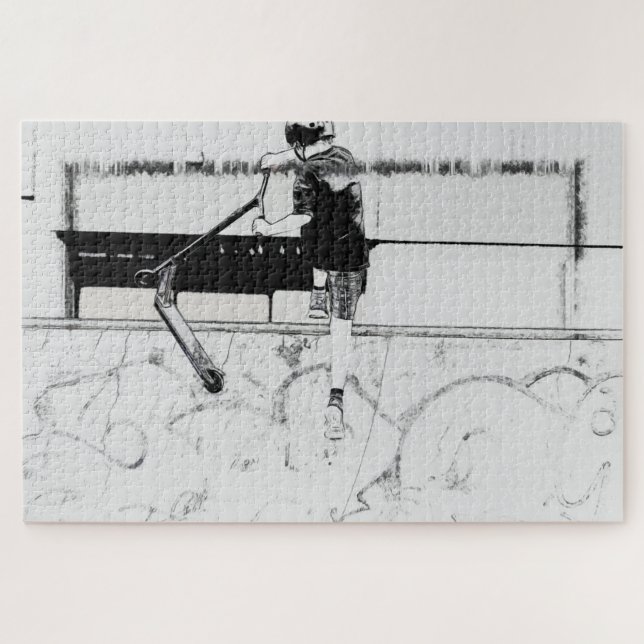 Puzzle Landing It - Stunt Scooter Rider (Horizontal)