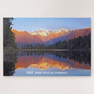 Puzzle Landscape Lake Matheson, Mount Cook, Nouvelle-Zéla