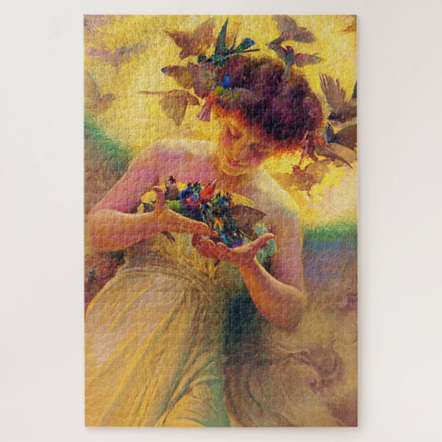 Puzzle "L'ange des oiseaux" par Franz Dvorak (Vertical)